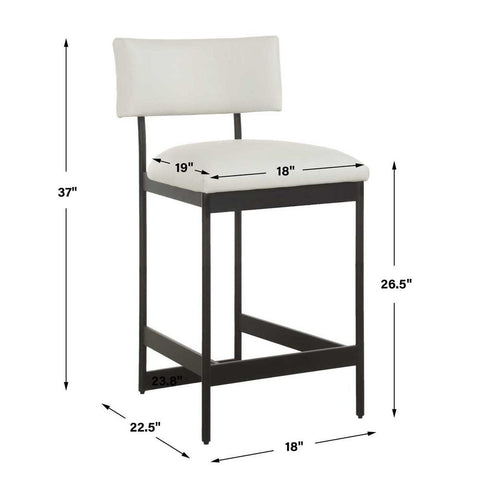 Apsley Counter Stool, Black