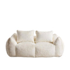 2-Seat Giant Faux Fur Bean Bag Couch ( 6 Colors) No Assembly: White