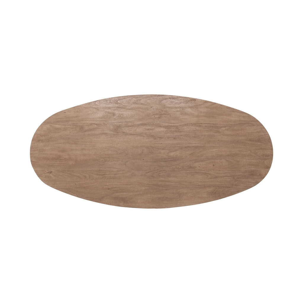 Amra Solid Wood Oval Dining Table - Sandstone Greige