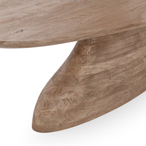 Amra Solid Wood Oval Dining Table - Sandstone Greige