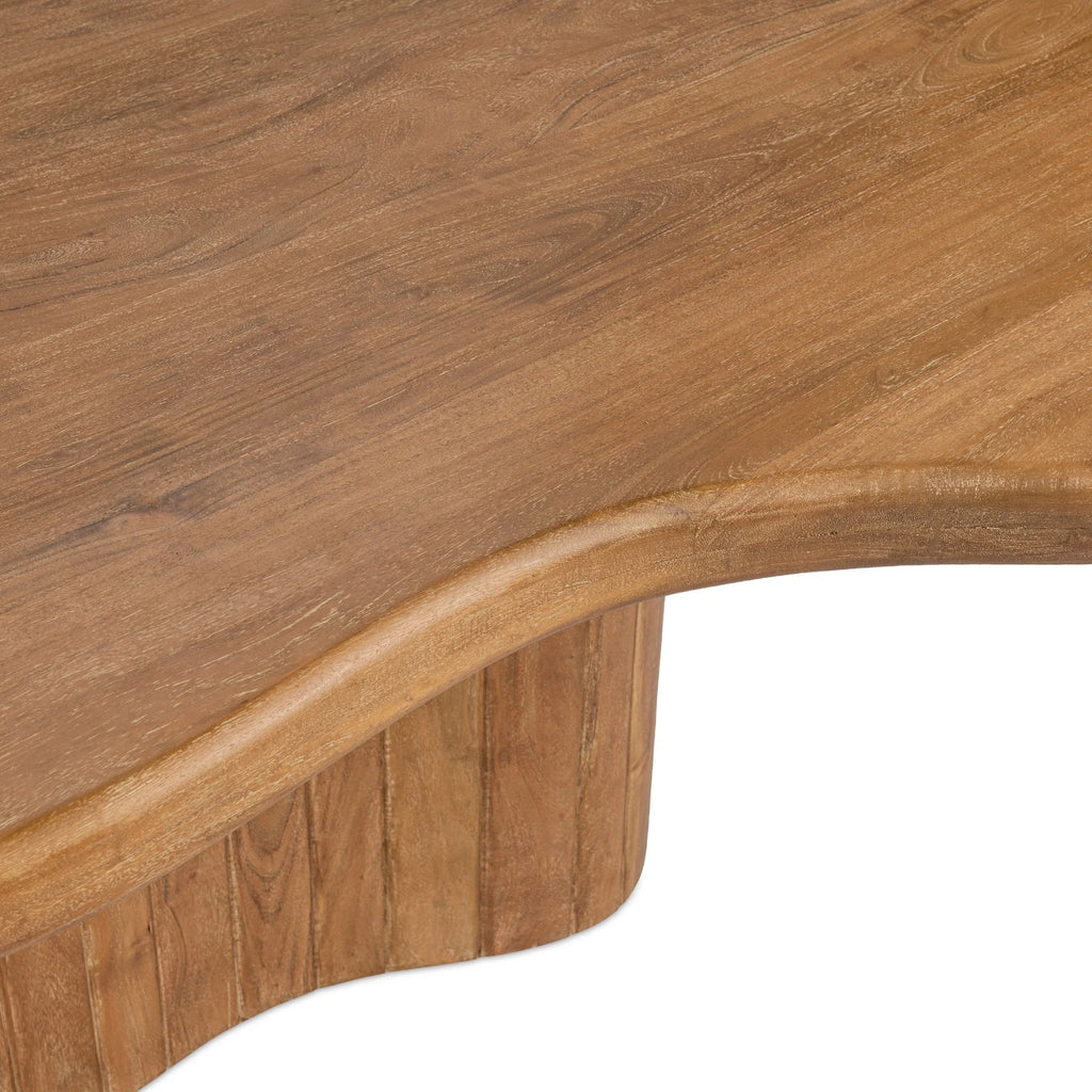 Alvaro Solid Wood Rectangle Dining Table - Golden Wheat