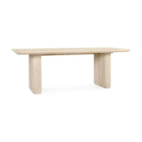 Vander Solid Wood Rectangle Dining Table - Cream Washed