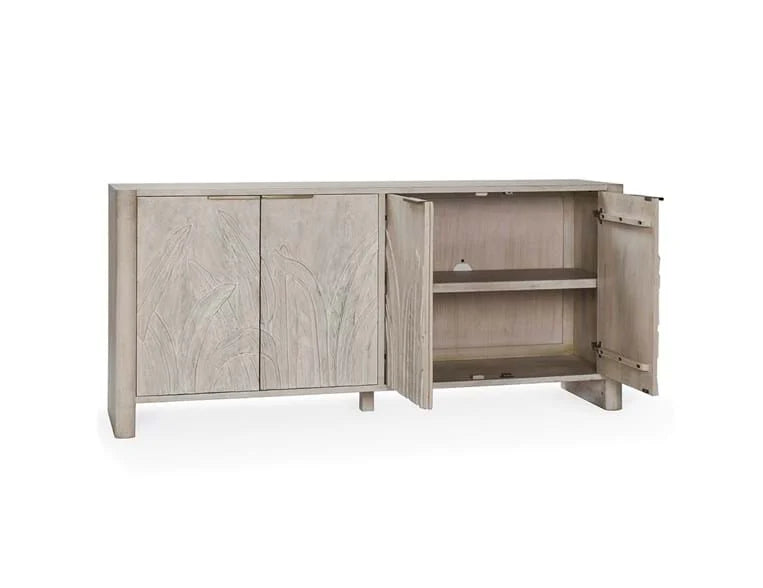 Ledro  Wood 4Dr Cabinet White Wash