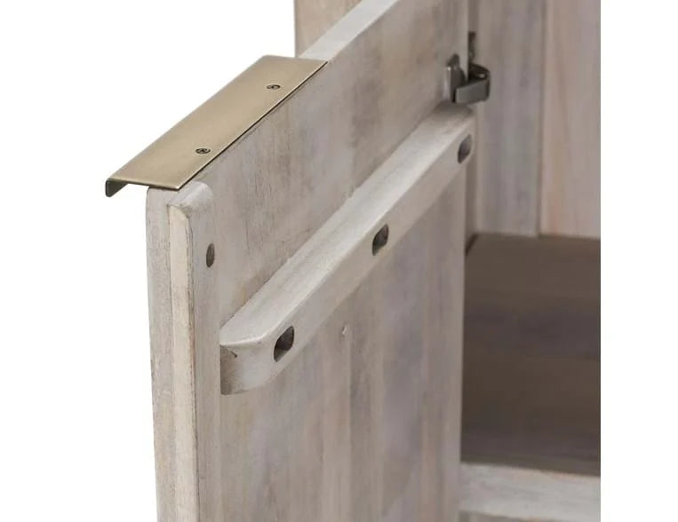 Ledro  Wood 4Dr Cabinet White Wash