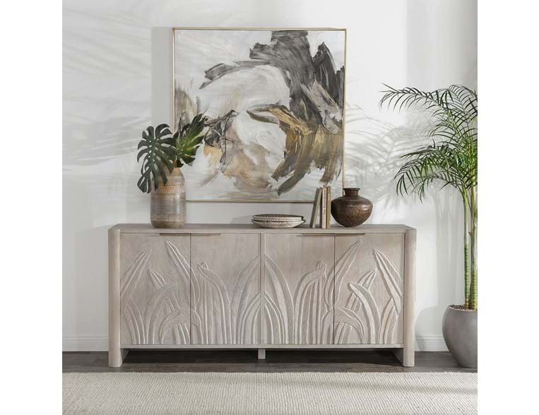 Ledro  Wood 4Dr Cabinet White Wash