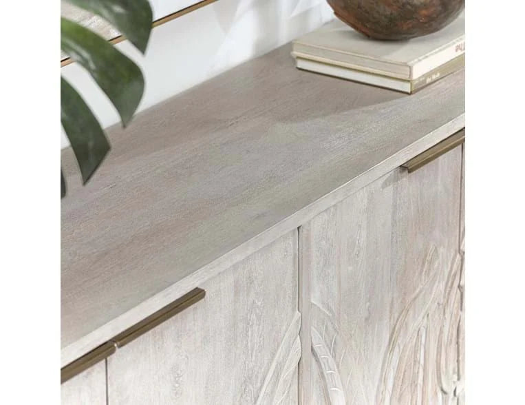 Ledro  Wood 4Dr Cabinet White Wash