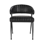 Umbria Leather Dining Chair - Midnight Raven