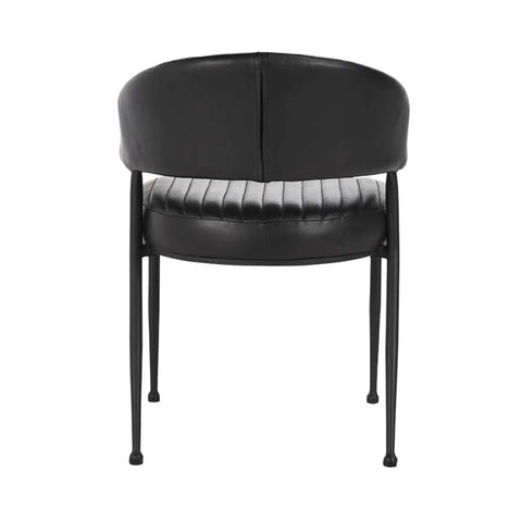 Umbria Leather Dining Chair - Midnight Raven