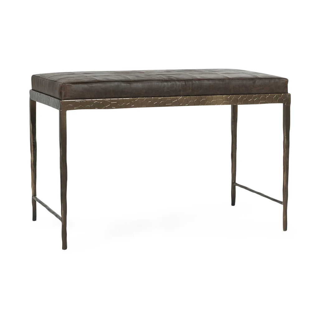 Malo Leather Bench - Cocoa Brown