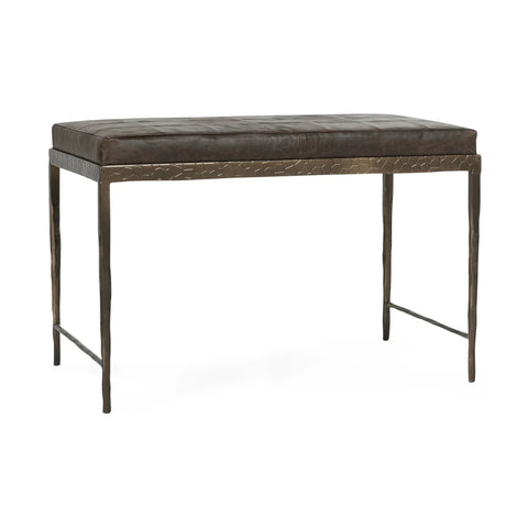 Malo Leather Bench - Cocoa Brown