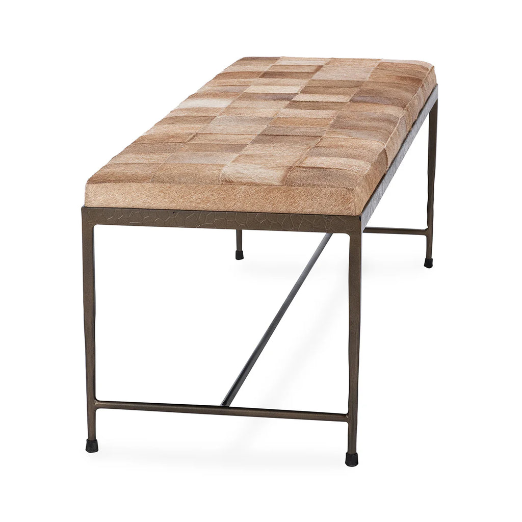 Achen Hide Bench - Blonde
