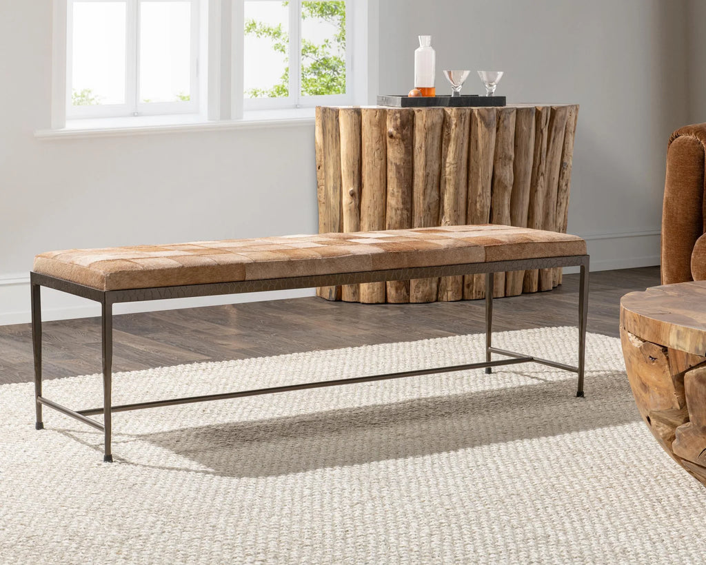 Achen Hide Bench - Blonde