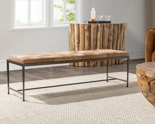 Achen Hide Bench - Blonde