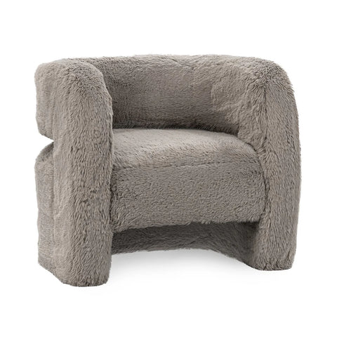 Teddy Plush Accent Chair - Granite