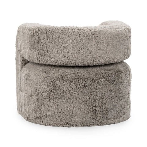 Teddy Plush Accent Chair - Granite