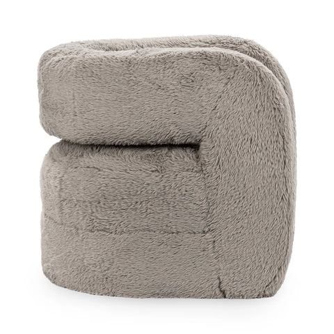Teddy Plush Accent Chair - Granite