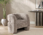 Teddy Plush Accent Chair - Granite