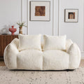 2-Seat Giant Faux Fur Bean Bag Couch ( 6 Colors) No Assembly: White