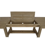 Coastal Teak Dining Table with Leaf Extension