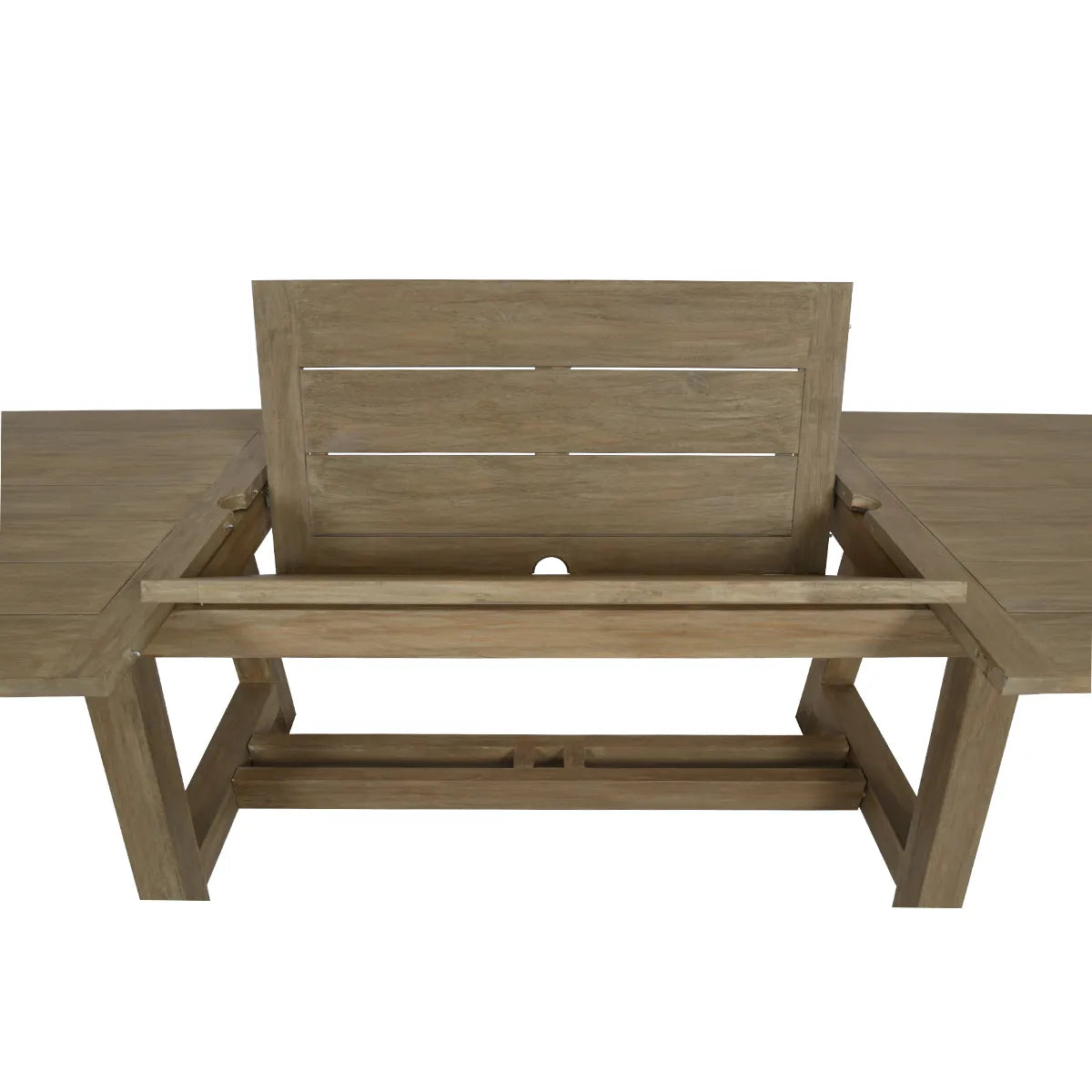 Coastal Teak Dining Table with Leaf Extension