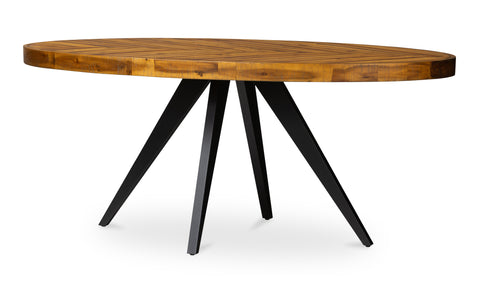 PARQ OVAL DINING TABLE AMBER