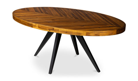 PARQ OVAL DINING TABLE AMBER