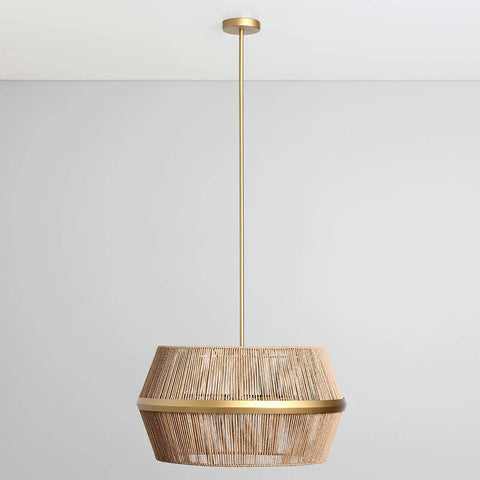 Wendy Rattan Round Chandelier
