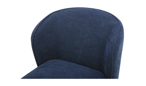 Larson Rolling Dining Chair Navy blue