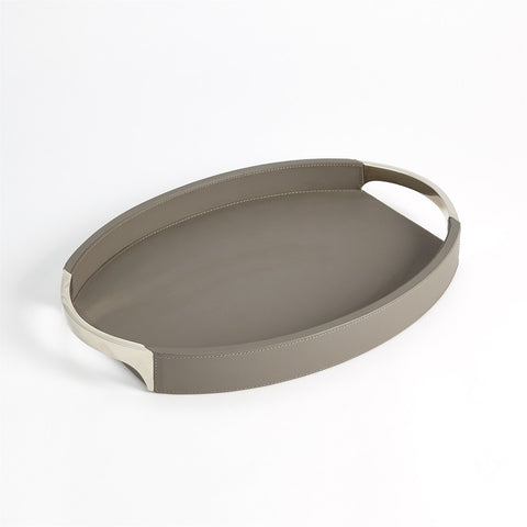 ROBERTS TRAYS-FOSSIL GREY W/NICKEL