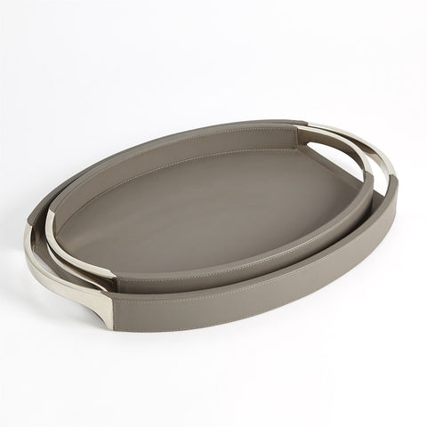 ROBERTS TRAYS-FOSSIL GREY W/NICKEL