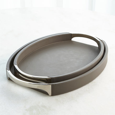 ROBERTS TRAYS-FOSSIL GREY W/NICKEL