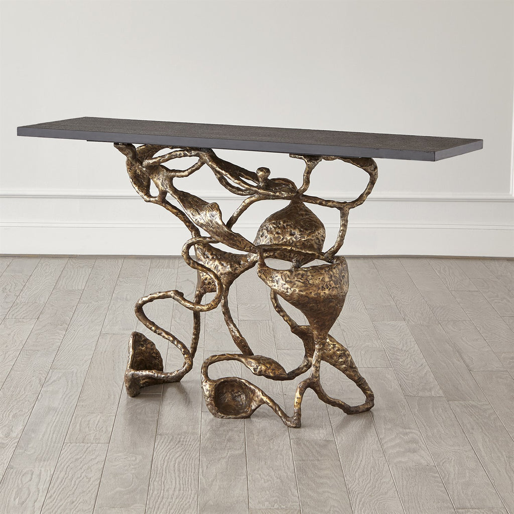 DRIFT CONSOLE-FAUX BRONZE - Hedi's Furniture