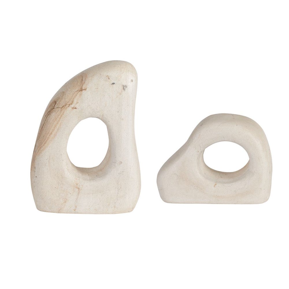 Stone Flow Outdoor Sculptures, S/2