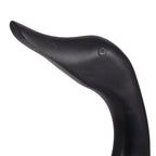 Bamboo Wood Duck in Rainboots Figurine - Black, 20 in.