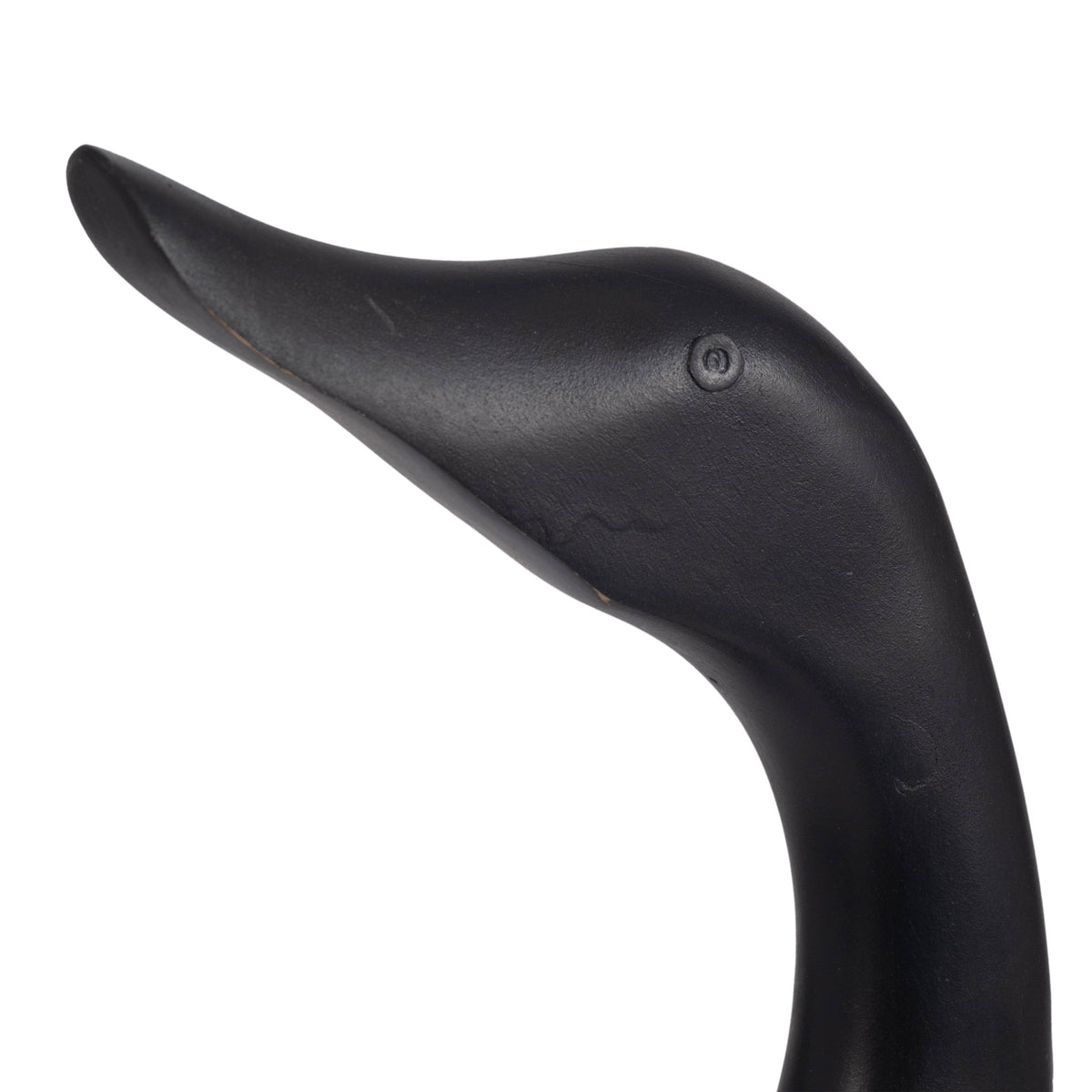 Bamboo Wood Duck in Rainboots Figurine - Black, 20 in.