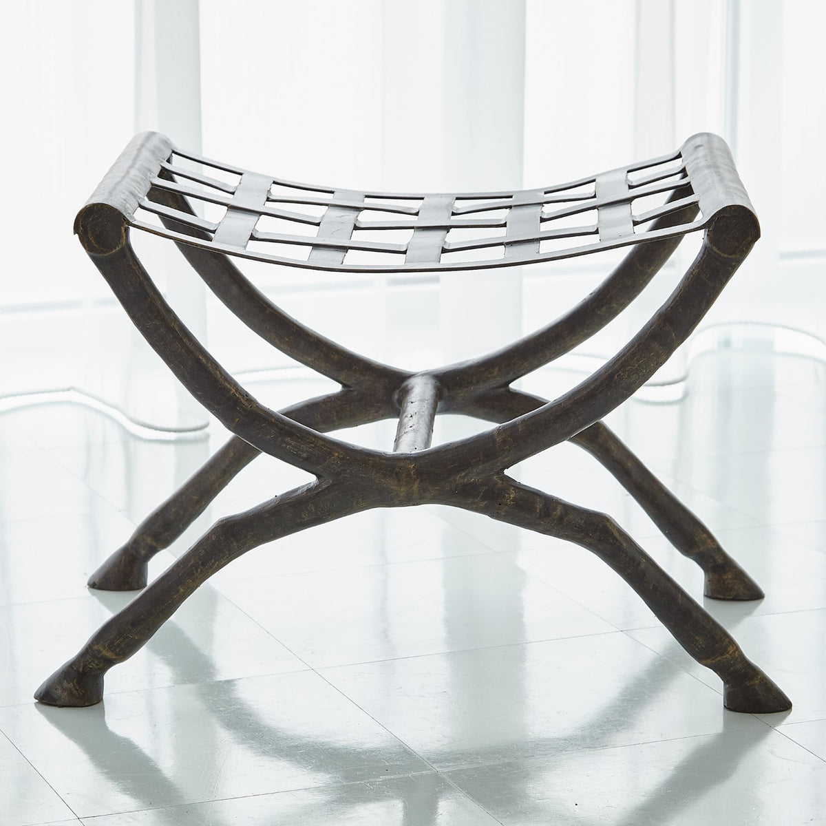 HORSE BENCH-BRONZE - Hedi's Furniture