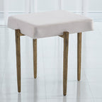 LAFORGE BENCH-ANTIQUE GOLD W/MUSLIN CUSHION - Hedi's Furniture