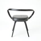 ALL LEATHER CHAIR-BLACK - Hedi's Furniture
