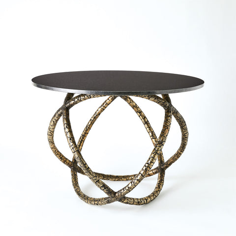 Astro Table-Antique Brass w/Black Granite