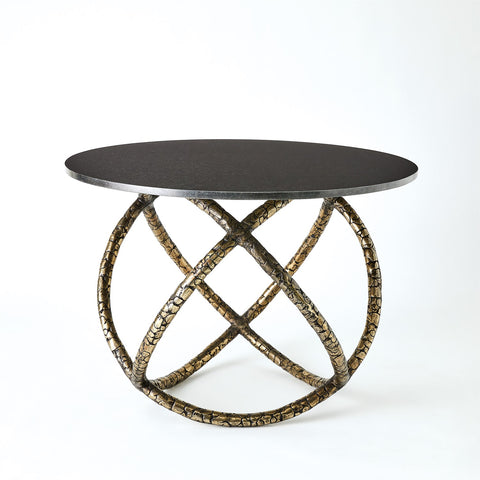 Astro Table-Antique Brass w/Black Granite