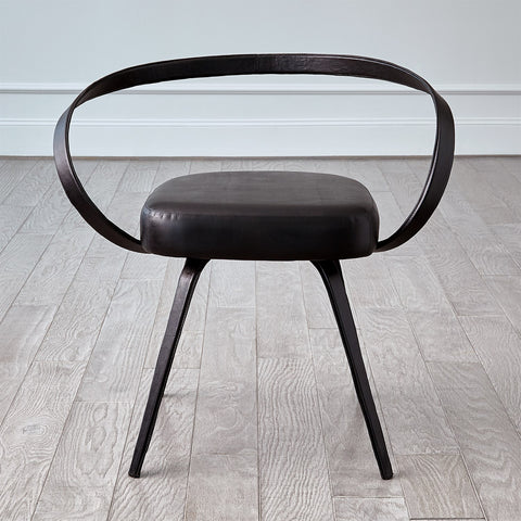 ALL LEATHER CHAIR-BLACK - Hedi's Furniture