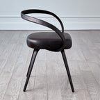 ALL LEATHER CHAIR-BLACK - Hedi's Furniture