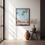 "California Vintage Car" Wall Art by Melloi Art Prints: Wrapped Canvas / 48"H x 36 "W