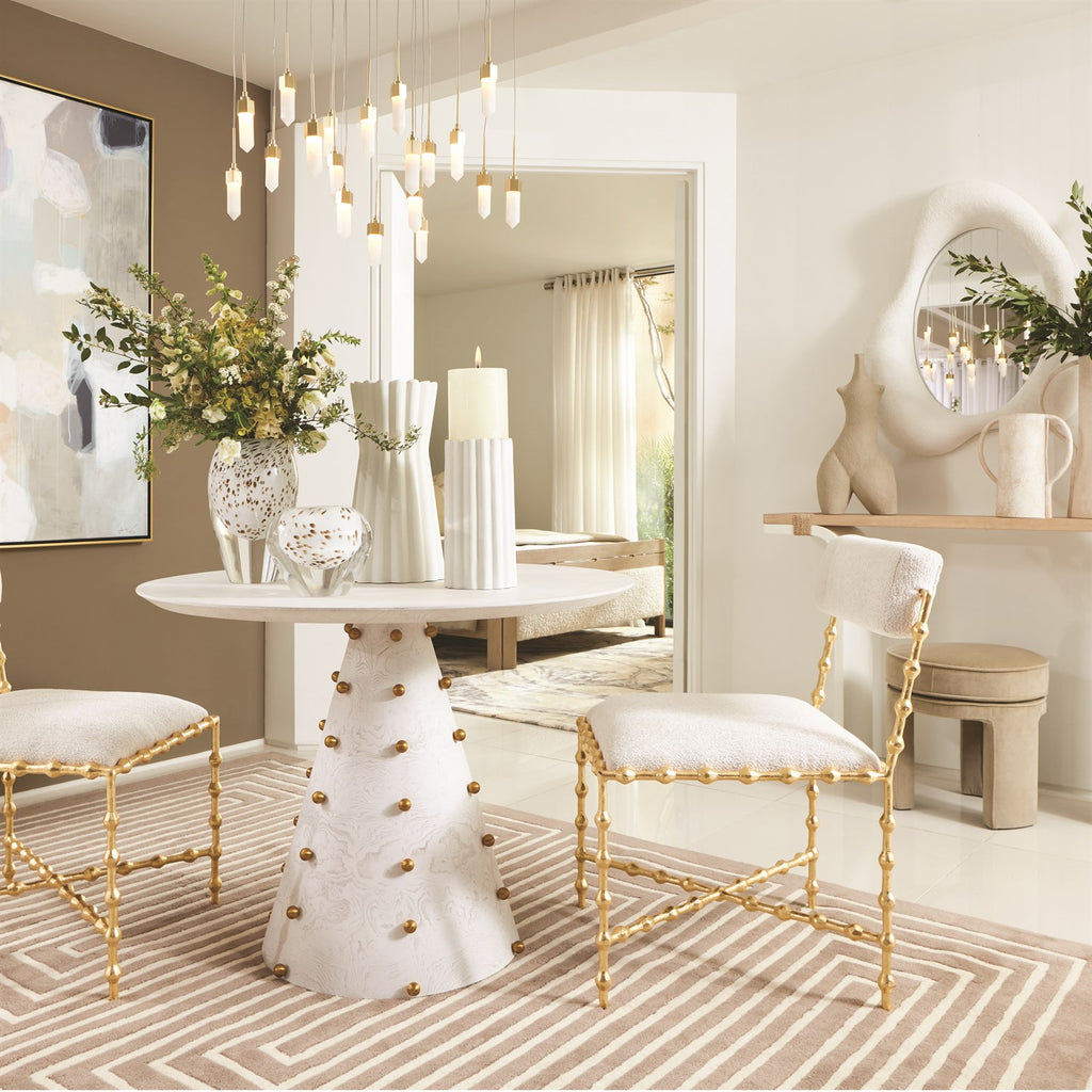 Spheres Center Table IN White Burl