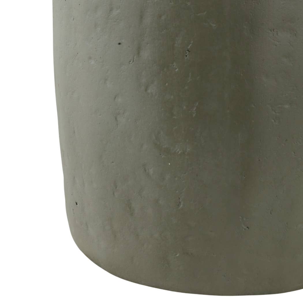 Decorative Vase - Green/Black Ceramic Metal Handles, 16 in.