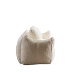 2-Seat Giant Faux Fur Bean Bag Couch ( 6 Colors) No Assembly: White