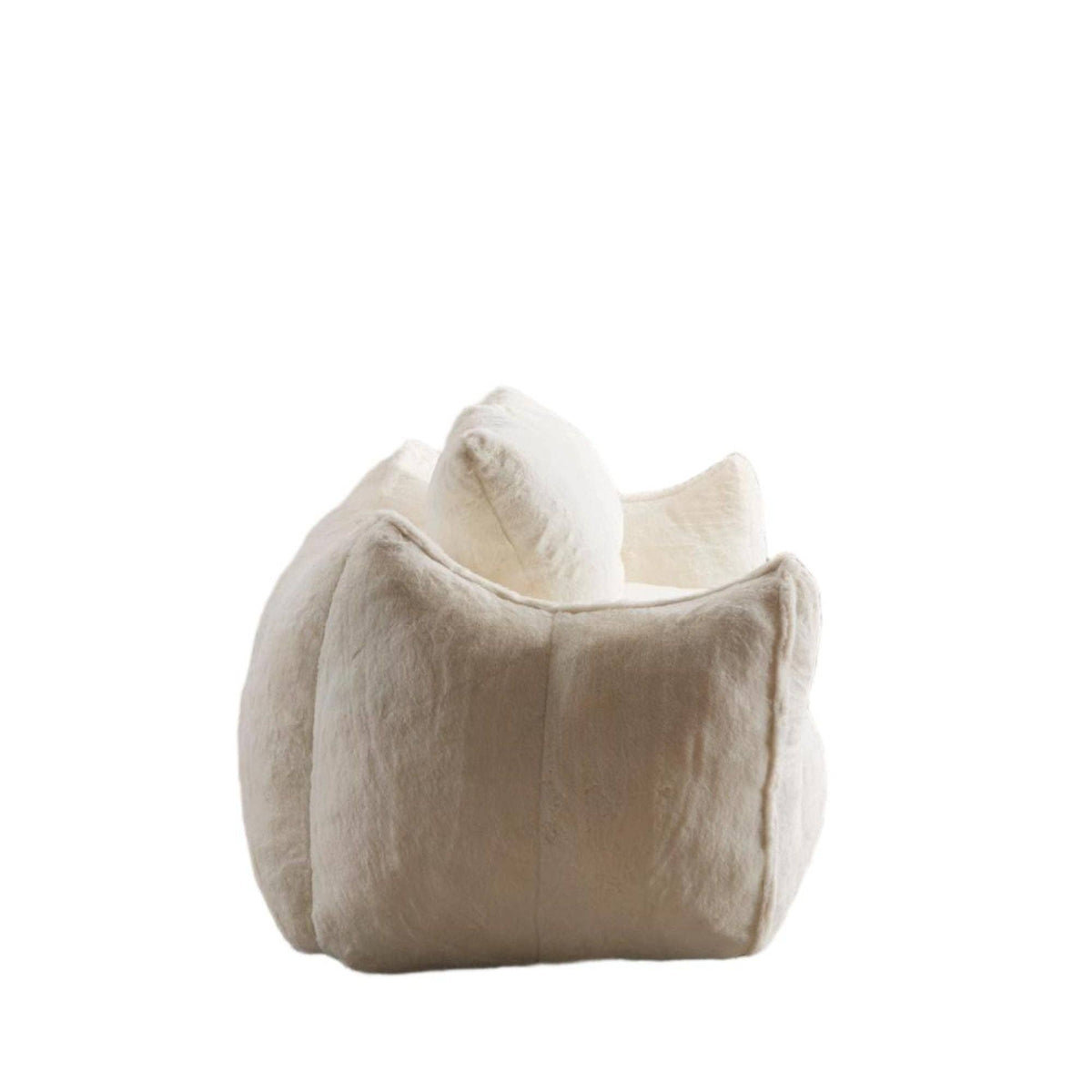 2-Seat Giant Faux Fur Bean Bag Couch ( 6 Colors) No Assembly: White