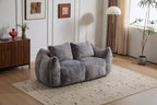 2-Seat Giant Faux Fur Bean Bag Couch ( 6 Colors) No Assembly: White