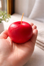 Realistic Red Apple Shaped Candle - Unscented & Scented: Apple Pie