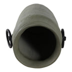Decorative Vase - Green/Black Ceramic Metal Handles, 16 in.